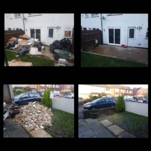 before and after pics for garden waste removals